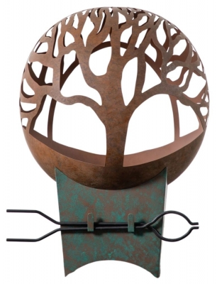 Product photograph of Sfera Brown Outdoor Garden Firepit from Choice Furniture Superstore