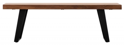 Product photograph of Newington Natural Acacia 140cm Dining Bench from Choice Furniture Superstore