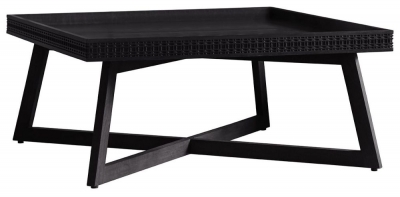Product photograph of Boho Boutique Black Mango Wood Coffee Table from Choice Furniture Superstore