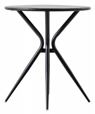 Clearance - Sutton Charcoal Round Outdoor Garden Side Table - D56