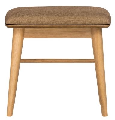Product photograph of Grace Natural Oak Dressing Stool from Choice Furniture Superstore