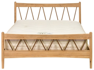 Product photograph of Grace Natural Oak High Foot End Bed from Choice Furniture Superstore
