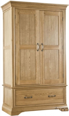 Product photograph of Lyon Oak 2 Door 1 Drawer Wardrobe from Choice Furniture Superstore