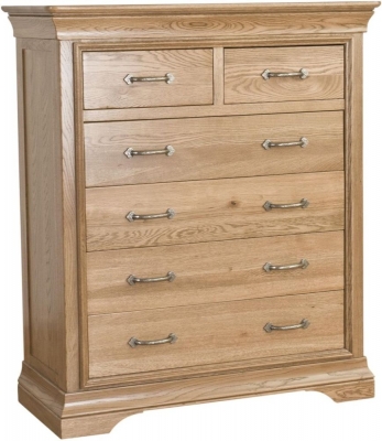 Product photograph of Lyon Oak 4 2 Drawer Chest from Choice Furniture Superstore