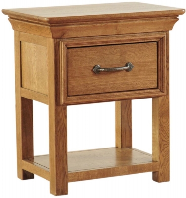 Product photograph of Lyon Oak Bedside Table from Choice Furniture Superstore