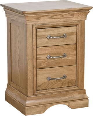 Product photograph of Lyon Oak Tall Bedside Cabinet from Choice Furniture Superstore