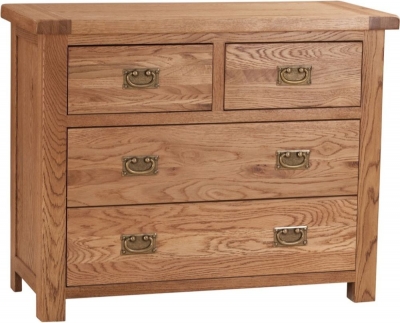 Product photograph of Kent Oak 2 2 Drawer Chest from Choice Furniture Superstore