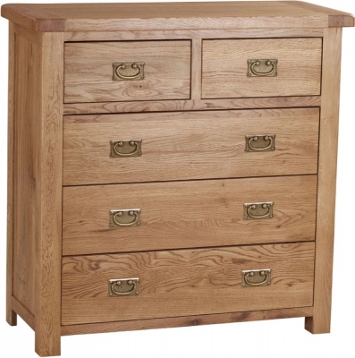 Product photograph of Kent Oak 3 2 Drawer Chest from Choice Furniture Superstore