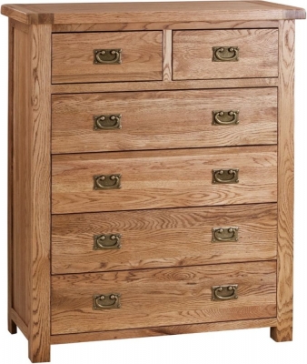 Product photograph of Kent Oak 4 2 Drawer Chest from Choice Furniture Superstore