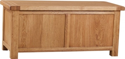 Product photograph of Kent Oak Blanket Box from Choice Furniture Superstore