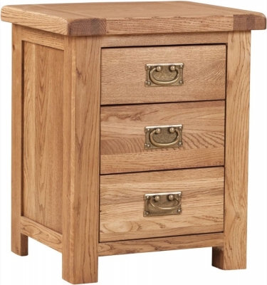 Product photograph of Kent Oak Drawer Bedside Cabinet from Choice Furniture Superstore