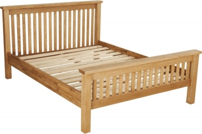 Product photograph of Kent Oak High Foot End Bed from Choice Furniture Superstore