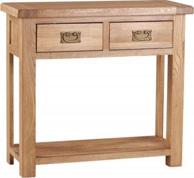 Product photograph of Kent Oak Large Console Table from Choice Furniture Superstore