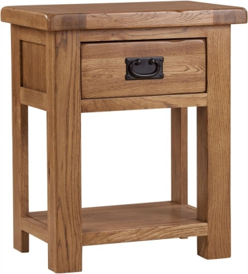 Product photograph of Originals Rustic Oak Bedside Table from Choice Furniture Superstore