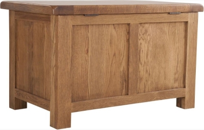 Product photograph of Originals Rustic Oak Blanket Box from Choice Furniture Superstore