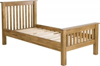Product photograph of Originals Rustic Oak High Foot End Bed from Choice Furniture Superstore
