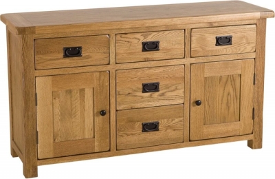 Product photograph of Originals Rustic Oak Large Dresser Base from Choice Furniture Superstore