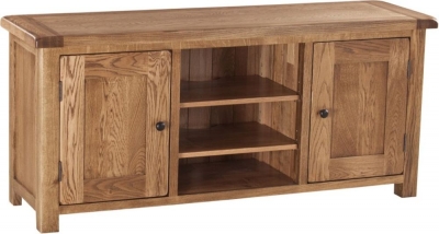 Product photograph of Originals Rustic Oak Large Tv Unit from Choice Furniture Superstore