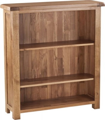 Product photograph of Originals Rustic Oak Low Wide Bookcase from Choice Furniture Superstore