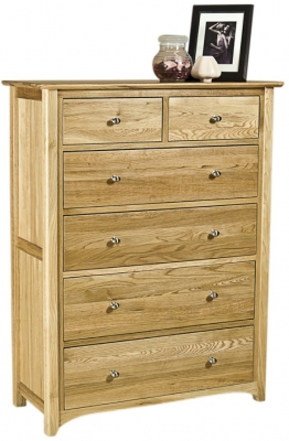 Product photograph of Shaker Oak 4 2 Drawer Chest from Choice Furniture Superstore