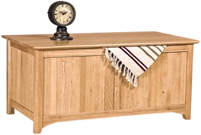 Product photograph of Shaker Oak Blanket Box from Choice Furniture Superstore