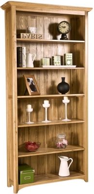 Product photograph of Shaker Oak Bookcase from Choice Furniture Superstore