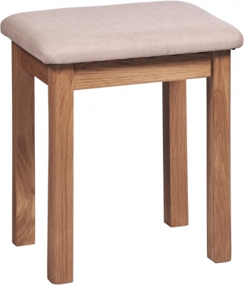 Product photograph of Shaker Oak Dressing Stool from Choice Furniture Superstore
