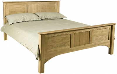 Product photograph of Shaker Oak High Foot End Bed from Choice Furniture Superstore