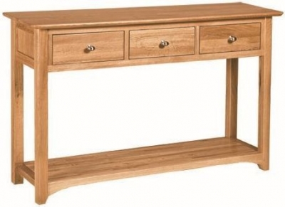 Product photograph of Shaker Oak Large Console Table from Choice Furniture Superstore