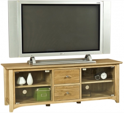 Product photograph of Shaker Oak Large Tv Unit from Choice Furniture Superstore