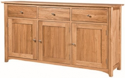 Product photograph of Shaker Oak Sideboard from Choice Furniture Superstore