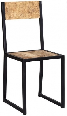 Product photograph of Cosmo Natural Industrial Dining Chair Sold In Pairs from Choice Furniture Superstore
