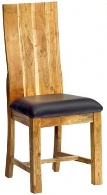 Product photograph of Metro Rustic Teak Dining Chair Sold In Pairs from Choice Furniture Superstore