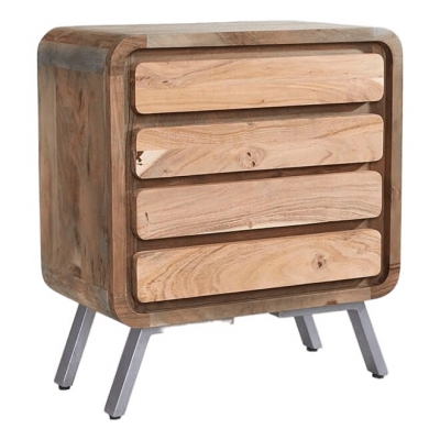 Aspen Industrial Acacia Wood 4 Drawer Chest