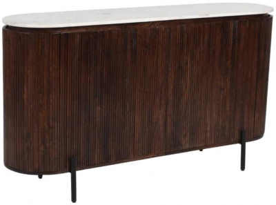 Product photograph of Opal Brown 4 Door Sideboard from Choice Furniture Superstore