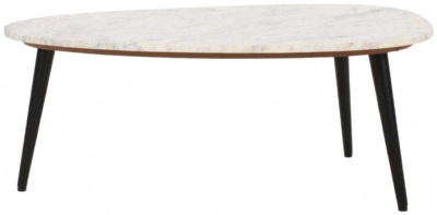 Product photograph of Opal White Marble Top Coffee Table from Choice Furniture Superstore