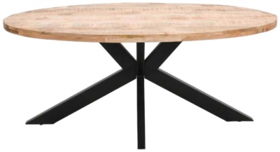Product photograph of Surrey Brown Oval Dining Table - 6 Seater from Choice Furniture Superstore
