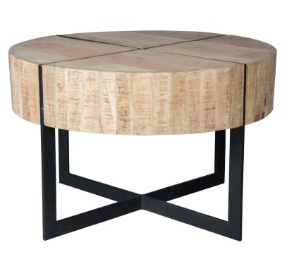 Reclaimed Railway Wooden Round Coffee Table