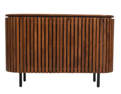 Slatted Mango Wood 135cm Large Sideboard 2 Doors