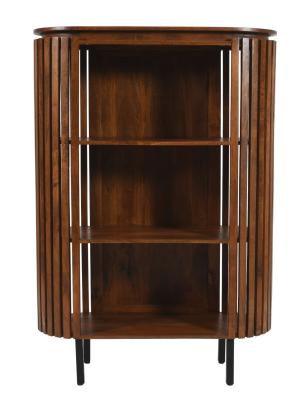 Slatted Mango Wood Bookcase