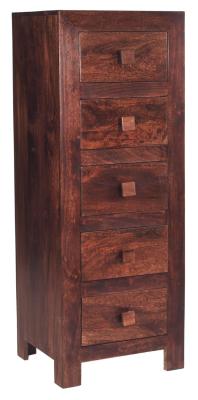 Toko Dark Mango Wood 5 Drawers Chest