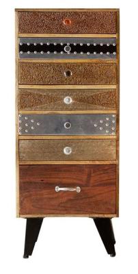 Sorio Reclaimed Wood 7 Drawer Tall Chest