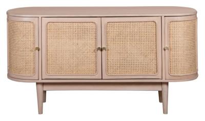 Valencia Rattan And Mango Wood 140cm Large Sideboard 4 Doors