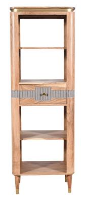 Wilton Acacia Wood Slim Open Bookcase