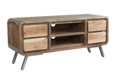 Product photograph of Aspen Brown Wood Tv Media Unit Upto 59inch from Choice Furniture Superstore