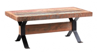 Product photograph of Reclaimed Wood 110cm Coffee Table from Choice Furniture Superstore