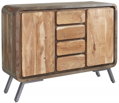 Aspen Industrial Acacia Wood 120cm Small Sideboard