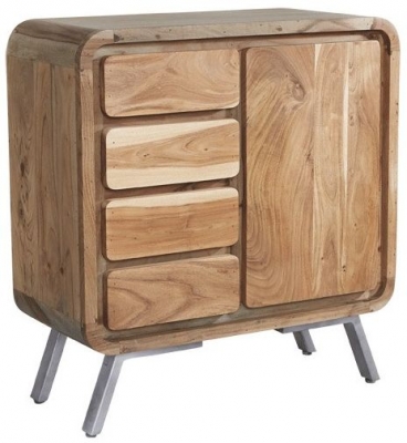 Aspen Industrial Acacia Wood 85cm Small Sideboard