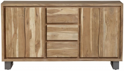 Product photograph of Baltic Live Edge Matt Lacquer 4 Door 3 Drawer Large Sideboard from Choice Furniture Superstore