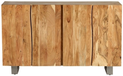 Product photograph of Baltic Live Edge Matt Lacquer 4 Door Sideboard from Choice Furniture Superstore
